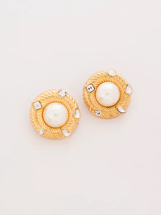 Hoop Disc Earrings