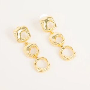 Dual Pearl Hoop Earrings