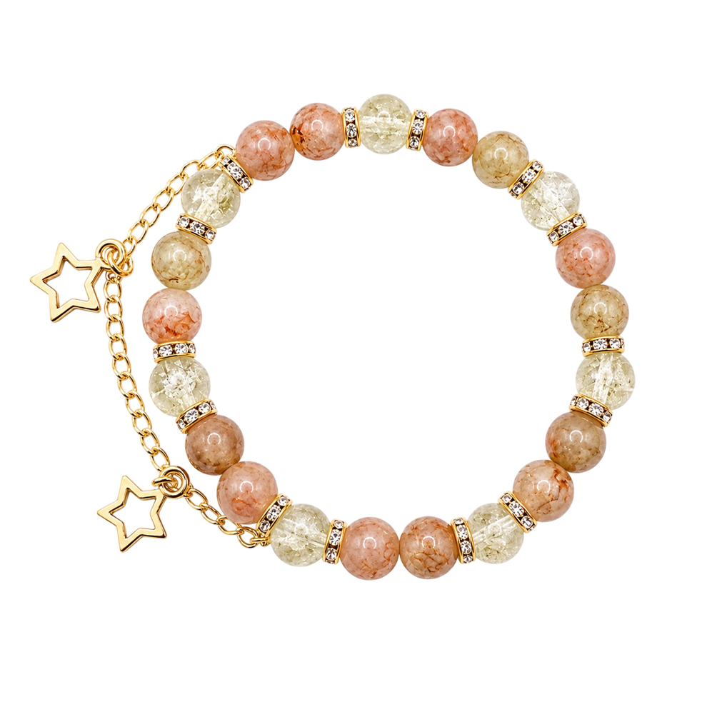 Beaded Bracelet with Star Charms